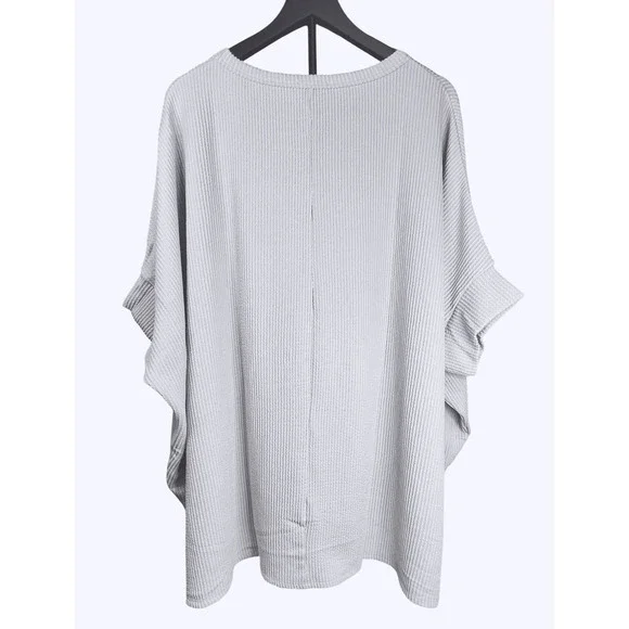 Andree‎ by Unit Plus Size Top, Dolman Sleeve, Ribbed Knit Casual Comfy-1X/2X - Picture 2 of 5